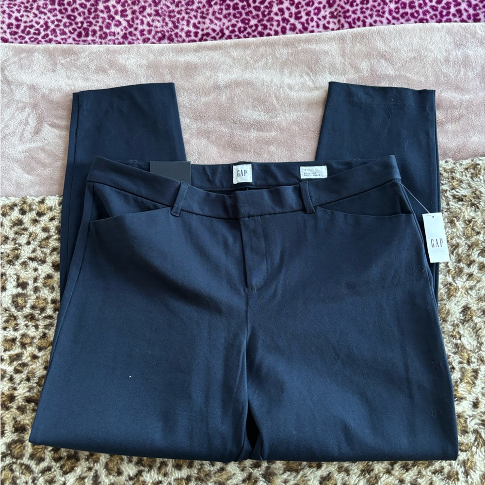 GAP Navy Skinny Ankle Slacks